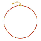 Halskette Tabeca von BERND WOLF aus 24-Karat-goldplattiertem Sterlingsilber mit Wurzelkoralle, Designlinie Cleopatra.