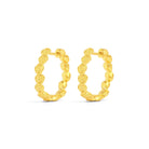 Creolen Rosen von BERND WOLF aus 24-Karat-goldplattiertem Sterlingsilber, Designlinie Rose.