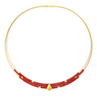 Collier Aquinsa von BERND WOLF aus 24-Karat-goldplattiertem Sterlingsilber mit Wurzelkoralle, Designlinie Aqua.