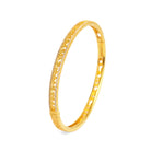 Armreif Leilini von BERND WOLF aus 24-Karat-goldplattiertem Sterlingsilber mit Zirkonia, Designlinie Flowertimes.