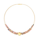 Collier Suntenias von BERND WOLF aus 24-Karat-goldplattiertem Sterlingsilber mit Turmalin, Designlinie Sun&Moon.