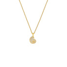 Kette mit Anhänger Escala von BERND WOLF aus 24-Karat-goldplattiertem Sterlingsilber mit Zirkonia, Designlinie Maritim.