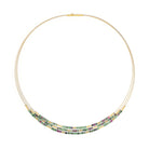 Collier Clenifa von BERND WOLF aus 24-Karat-goldplattiertem Sterlingsilber mit Rubin-Zoisit, Designlinie Cleopatra.