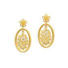 Ohrhänger Bouqueras von BERND WOLF aus 24-Karat-goldplattiertem Sterlingsilber, Designlinie Flowertimes.