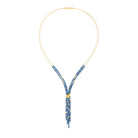 Y-Collier Yanika von BERND WOLF aus 24-Karat-goldplattiertem Sterlingsilber mit Kyanit, Designlinie Cleopatra.
