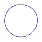 Halskette Verini von BERND WOLF aus 24-Karat-goldplattiertem Sterlingsilber mit Lapislazuli, Designlinie Sparkling Pavé.