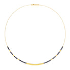 Collier Cunbo von BERND WOLF aus 24-Karat-goldplattiertem Sterlingsilber mit Spinell, Designlinie Cubes.