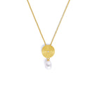 Kette mit Anhänger Lianisa von BERND WOLF aus 24-Karat-goldplattiertem Sterlingsilber mit Süßwasserperle, Designlinie Liana.