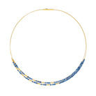 Collier Clinni von BERND WOLF aus 24-Karat-goldplattiertem Sterlingsilber mit Kyanit, Designlinie Cleopatra.