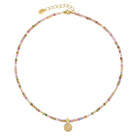 Halskette Spilena von BERND WOLF aus 24-Karat-goldplattiertem Sterlingsilber mit Turmalin, Designlinie Maritim.