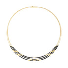 Collier Clivia von BERND WOLF aus 24-Karat-goldplattiertem Sterlingsilber mit Spinell, Designlinie Cleopatra.