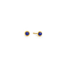 Ohrstecker Banni von BERND WOLF aus 24-Karat-goldplattiertem Sterlingsilber mit Lapislazuli, Designlinie Basics.
