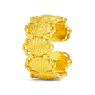 Ring Muschel von BERND WOLF aus 24-Karat-goldplattiertem Sterlingsilber, Designlinie Maritim.