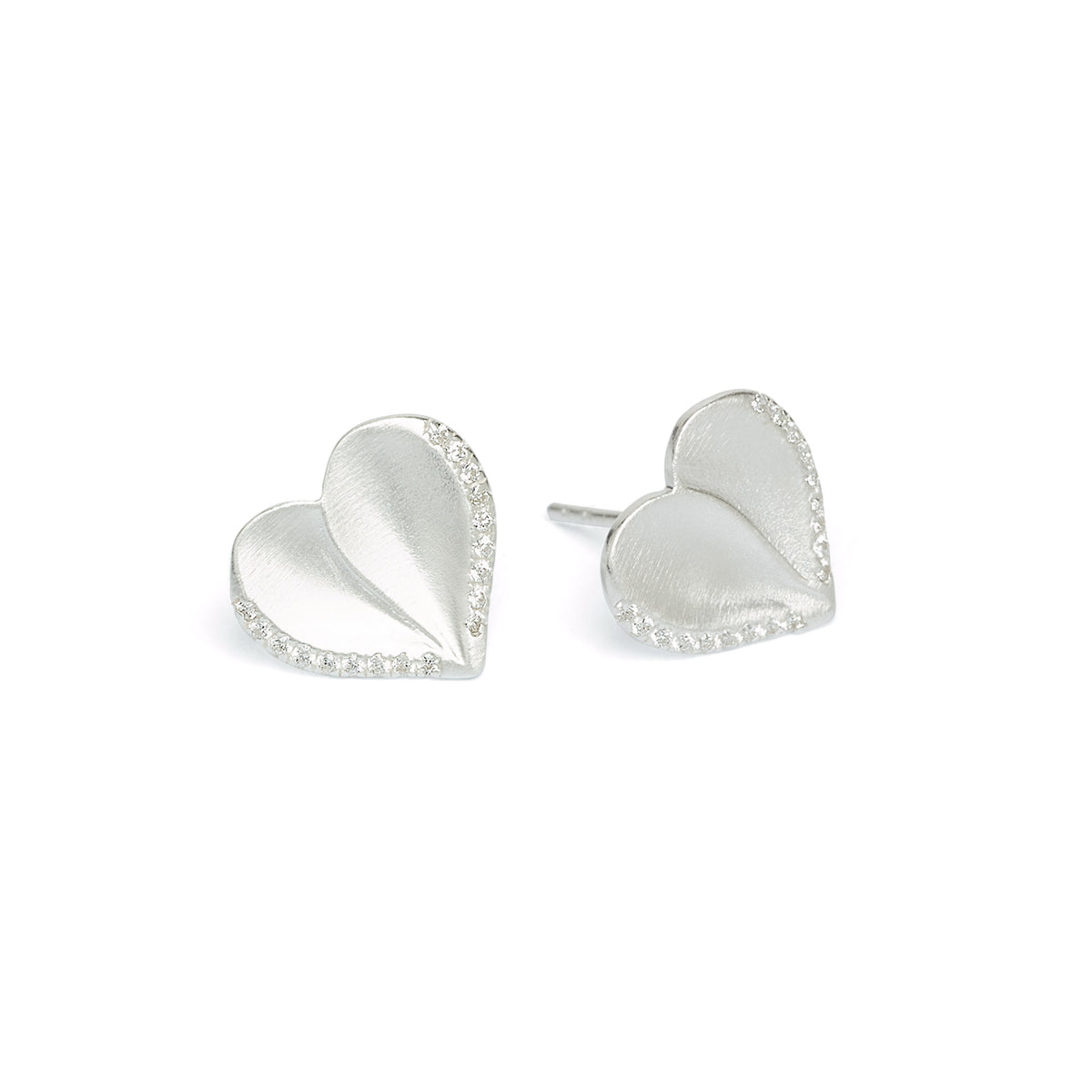 Ohrstecker Corasan von BERND WOLF aus 925er Sterlingsilber mit Zirkonia, Designlinie Love.