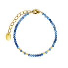 Armkette Cletra von BERND WOLF aus 24-Karat-goldplattiertem Sterlingsilber mit Kyanit, Designlinie Cleopatra.
