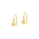Creolen Bania von BERND WOLF aus 24-Karat-goldplattiertem Sterlingsilber mit Zirkonia, Designlinie Basics.
