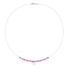 Collier Coransa von BERND WOLF aus 925er Sterlingsilber mit Turmalin pink, Designlinie Love.