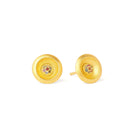 Ohrstecker Giavarena von BERND WOLF aus 24-Karat-goldplattiertem Sterlingsilber mit Turmalin, Designlinie Basics.