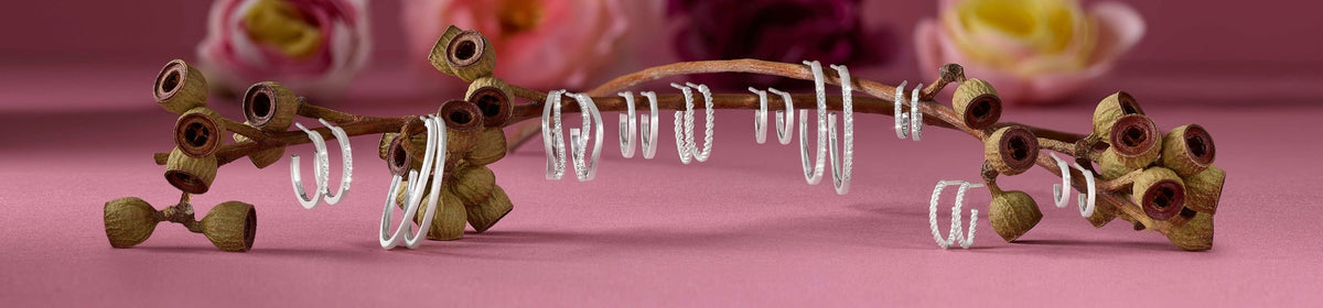 Moderne BERND WOLF Creolen aus Silber in unterschiedlichen Designs